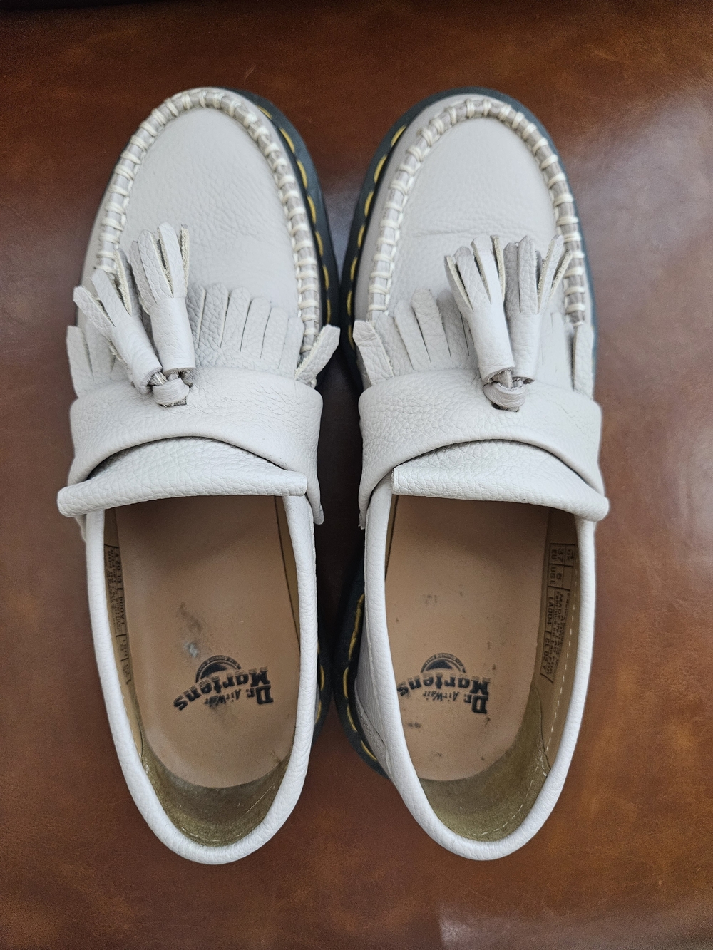 Dr. Martens Women’s Adrian Leather Tassel Loafers - Size 6 - Vintage Taupe